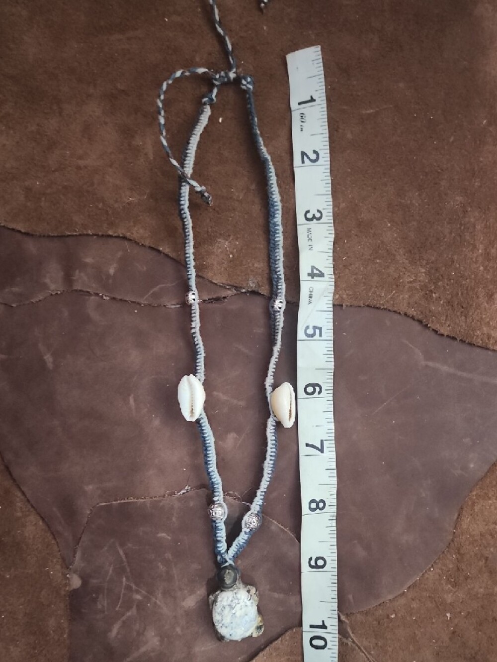 ⚡️Flash Sale⚡️Handmade Blue Shell & Turtle Pendant Macrame Necklace - Picture 5 of 7
